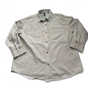 H&M Stone Casual Button-Down Shirt